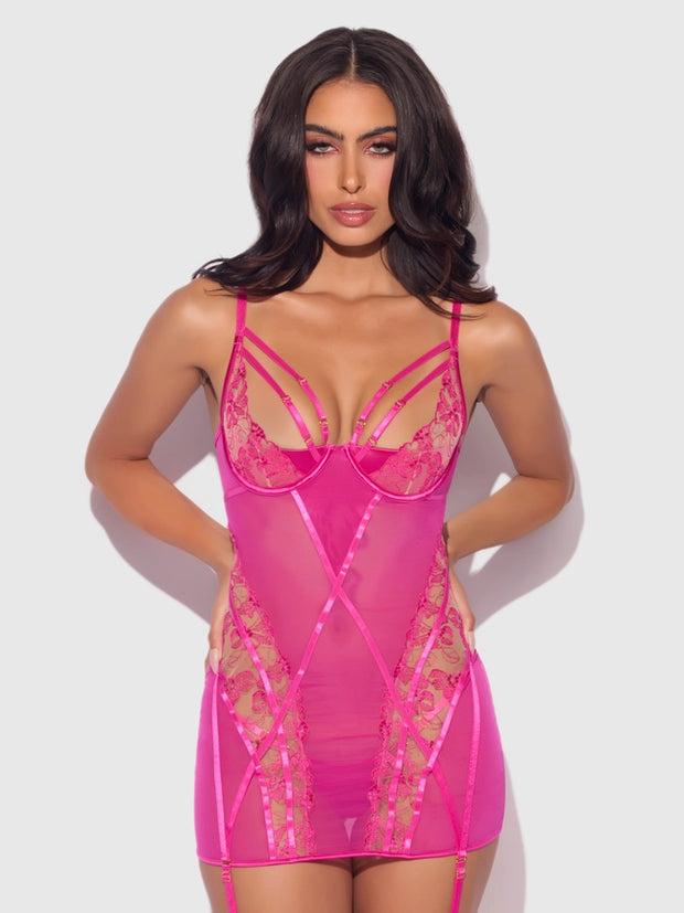 Nova Pink Chemise Set