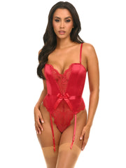 Rumi Satin and Lace Teddy