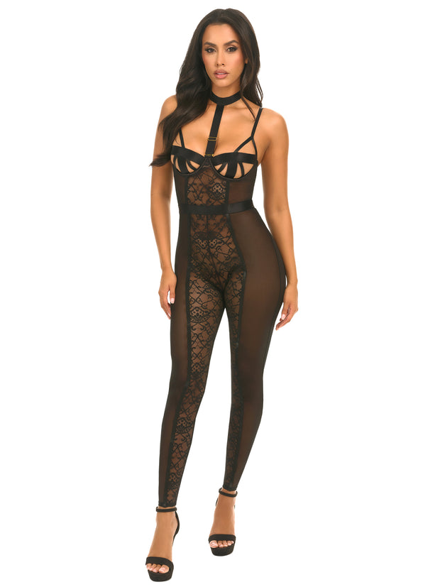 Sia Cage Lace Catsuit