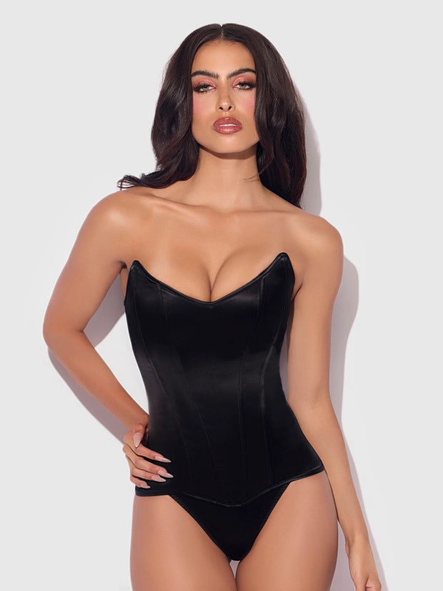 Juliet Satin Scoop Neck Corset