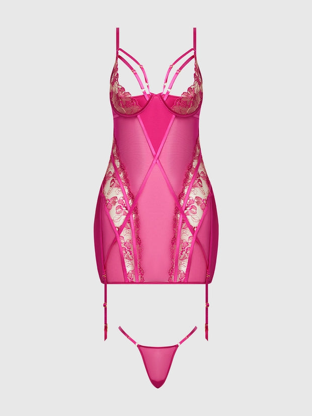 Nova Pink Chemise Set