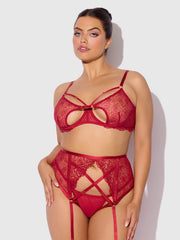 Rosalie Rouge Embroidered Bra Set