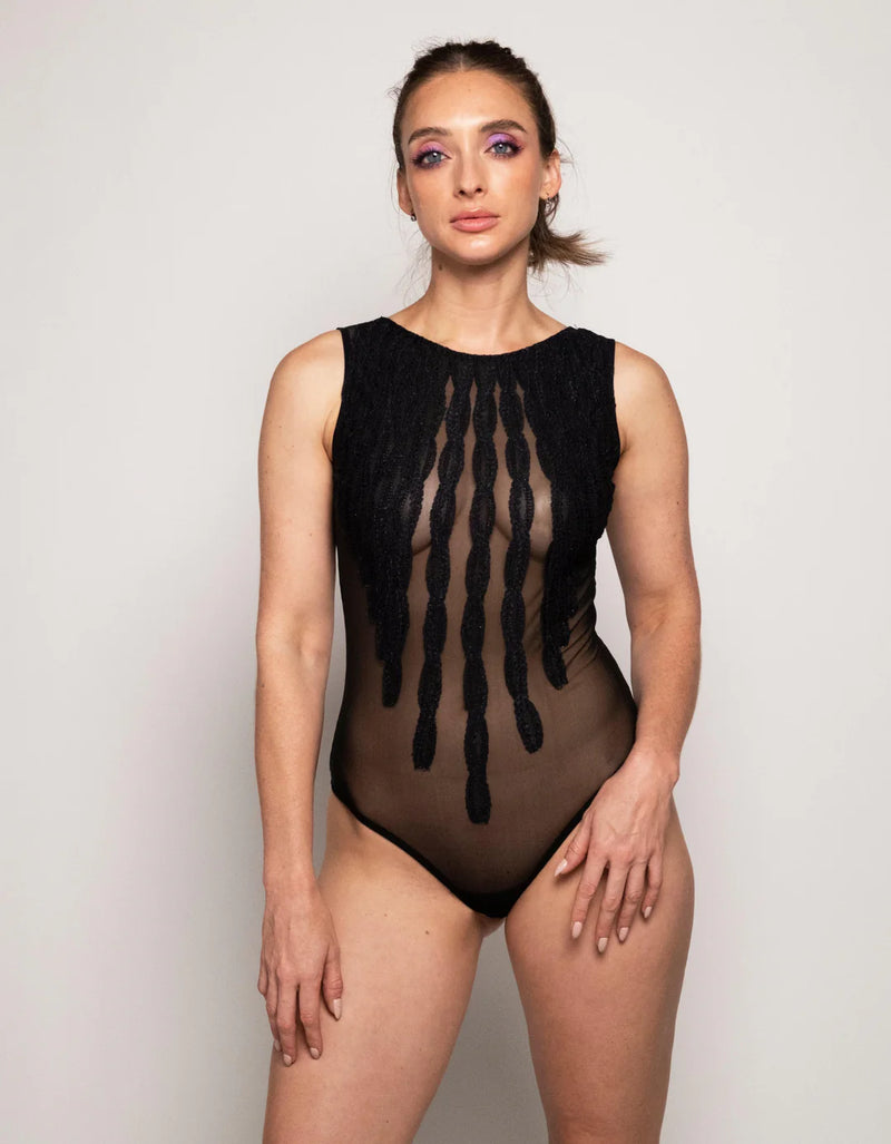 Paradox Cascade Black Bodysuit