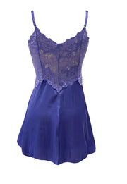 Hydrangea Satin and Lace Short Nightie