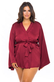 Mirielle Wide Sleeves Short Robe